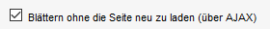 Listenoptionen - Blättern über AJAX