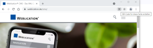 Chrome: QR-Code Werkzeug Adressleiste