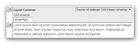 Layout-Container mit beliebiger CSS-Klasse
