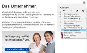 Firefox - Element untersuchen