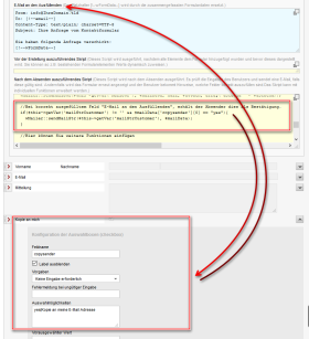 Formular mit Checkbox "Kopie an meine E-Mail Adresse"