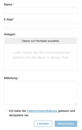 Formular mit Dateianlagen / Attachements (Multiupload)