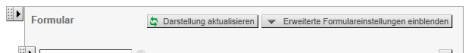 Formulareditor - Erweitere Formulareinstellungen einblenden