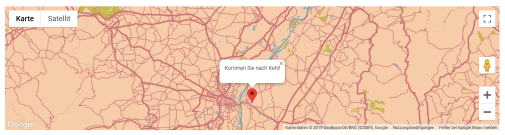 Google Map mit snazzymap-Variante "lost in the dessert"
