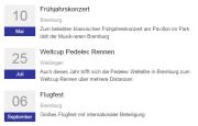Listen-Variante 111 mit Datumsuntervariante 85 (Als Kalender)