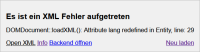 Load XML Error bei der XSL-Transformation