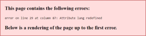 Chrome: Fehlerhinweise nach Klick auf "Open XML"