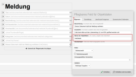 Objekt-Wizard: Pflegemaske Objekt zu linkDetails