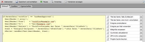 onAfterSaveFile Verzeichnisereignis für Workflow-Freigabe