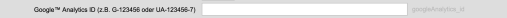 BASE Projektkonfiguration - Google Analytics