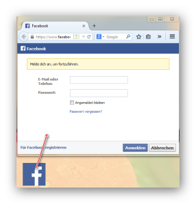 Seite auf Facebook teilen