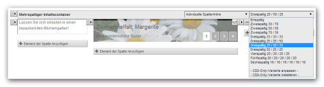 Struktur-Element mehrspaltiger Container mit CSS-Only Spaltenaufteilung