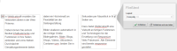 Textelement im Editor mit dreispaltigem Text