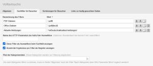 Volltextsuche - Strukturelement Suchergebnis - Suchfilter