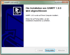 XAMPP Windows Installation - Abgeschlossen