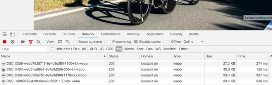 Erheblich reduzierte Dateigröße von WebP-Bildern